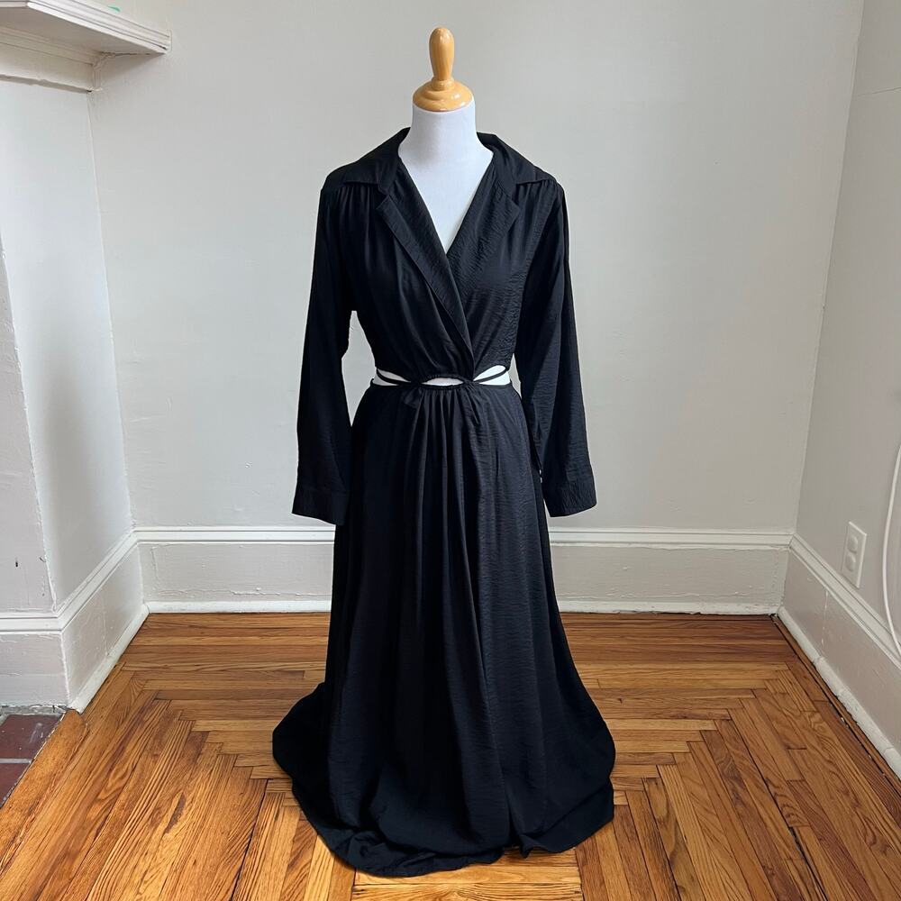 NEW Young Fabulous & Broke YFB Derby Black Cutout Maxi Dress M - Picture 3 of 13